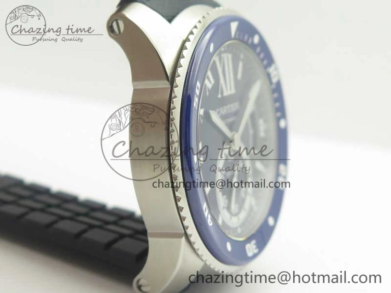 Calibre De Cartier Diver Blue JF 1:1 Best Edition on Blue Nylon Strap A23J