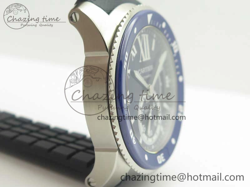 Calibre De Cartier Diver Blue JF 1:1 Best Edition on Blue Nylon Strap A23J