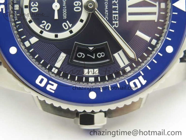 Calibre De Cartier Diver Blue JF 1:1 Best Edition on Blue Nylon Strap A23J