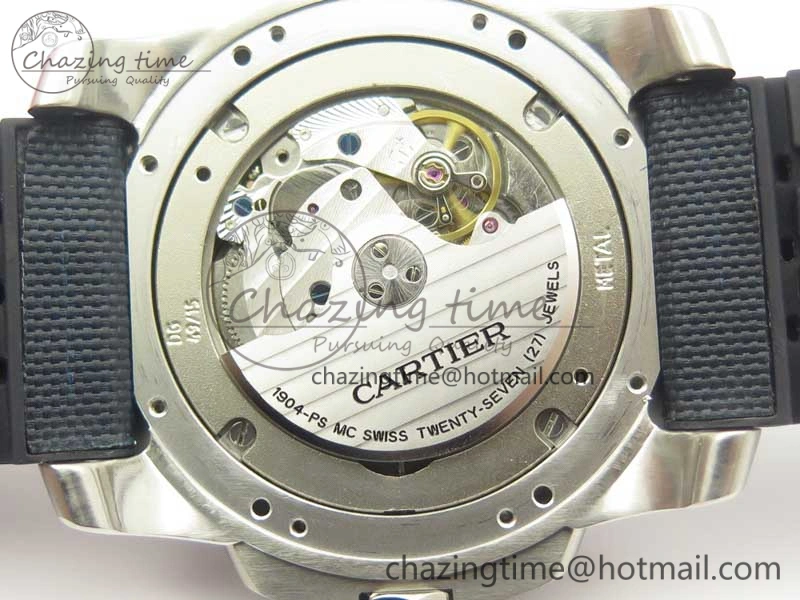 Calibre De Cartier Diver Blue JF 1:1 Best Edition on Blue Nylon Strap A23J
