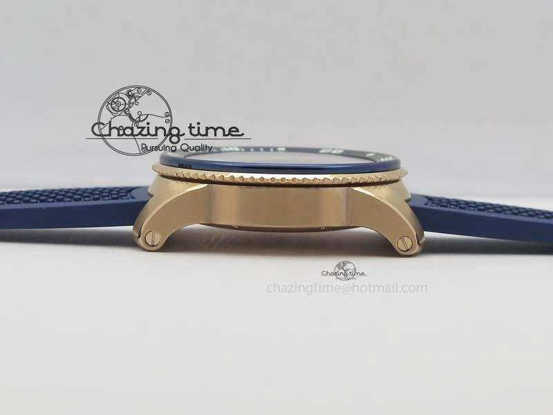 Calibre De Cartier Diver Blue RG TF 1:1 Best Edition On Blue Rubber Strap A23J