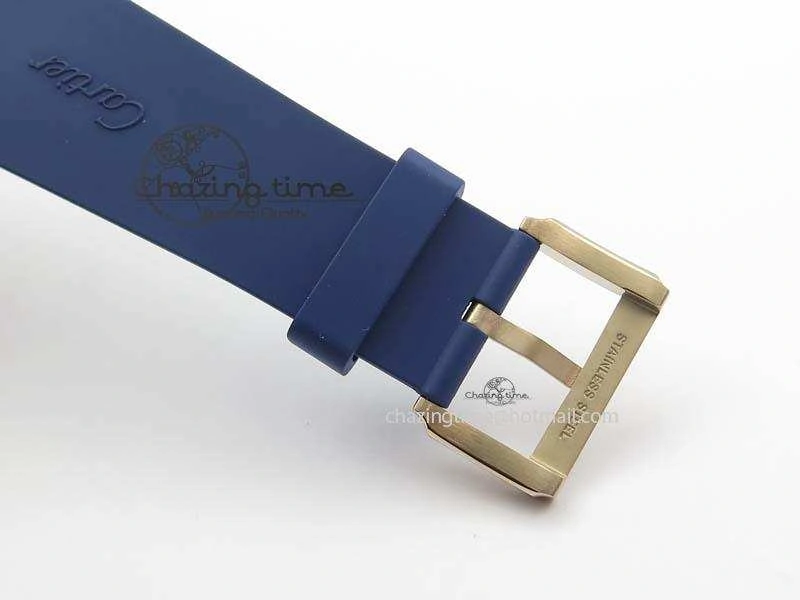 Calibre De Cartier Diver Blue RG TF 1:1 Best Edition On Blue Rubber Strap A23J