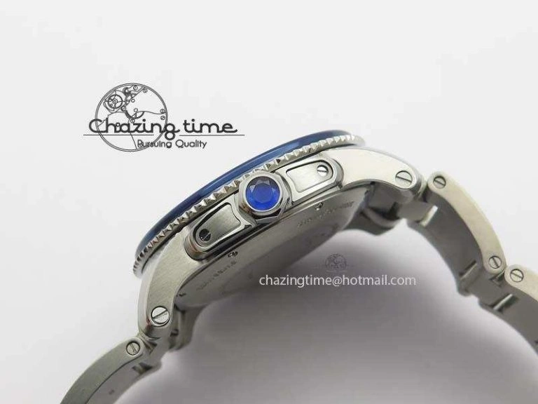 Calibre De Cartier Diver Blue TF 1:1 Best Edition On SS Bracelet A23J