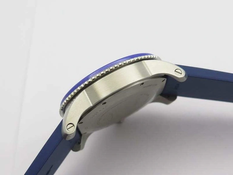 Calibre De Cartier Diver SS Blue JJF 1:1 Best Edition On Blue Rubber Strap A23J