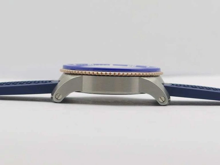 Calibre De Cartier Diver SS RG Blue JJF 1:1 Best Edition On Blue Rubber Strap A23J