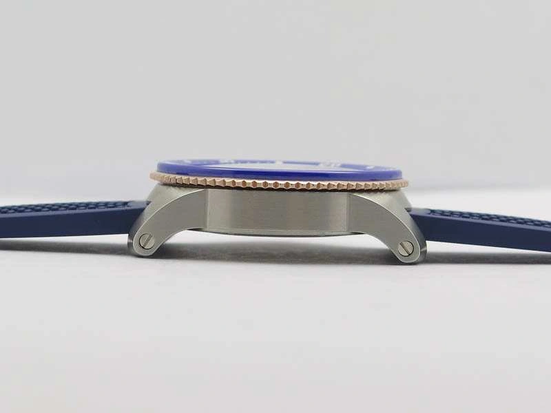 Calibre De Cartier Diver SS RG Blue JJF 1:1 Best Edition On Blue Rubber Strap A23J