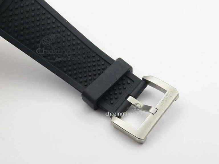 Calibre De Cartier Diver TF 1:1 Best Edition SS Black Dial On Black Rubber Strap A23J
