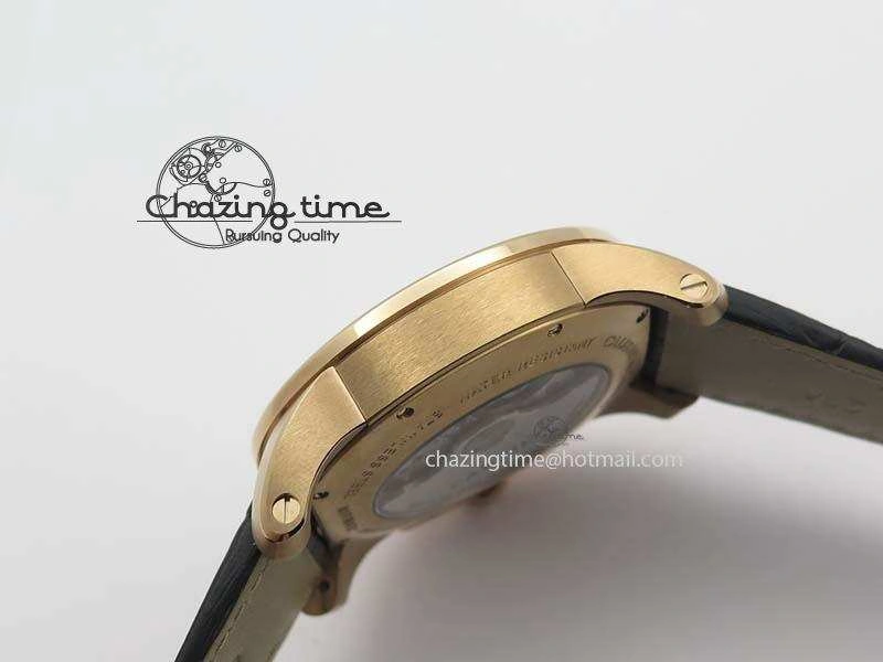Calibre De Cartier RG JF Best Edition White Dial On Brown Leather Strap A23J