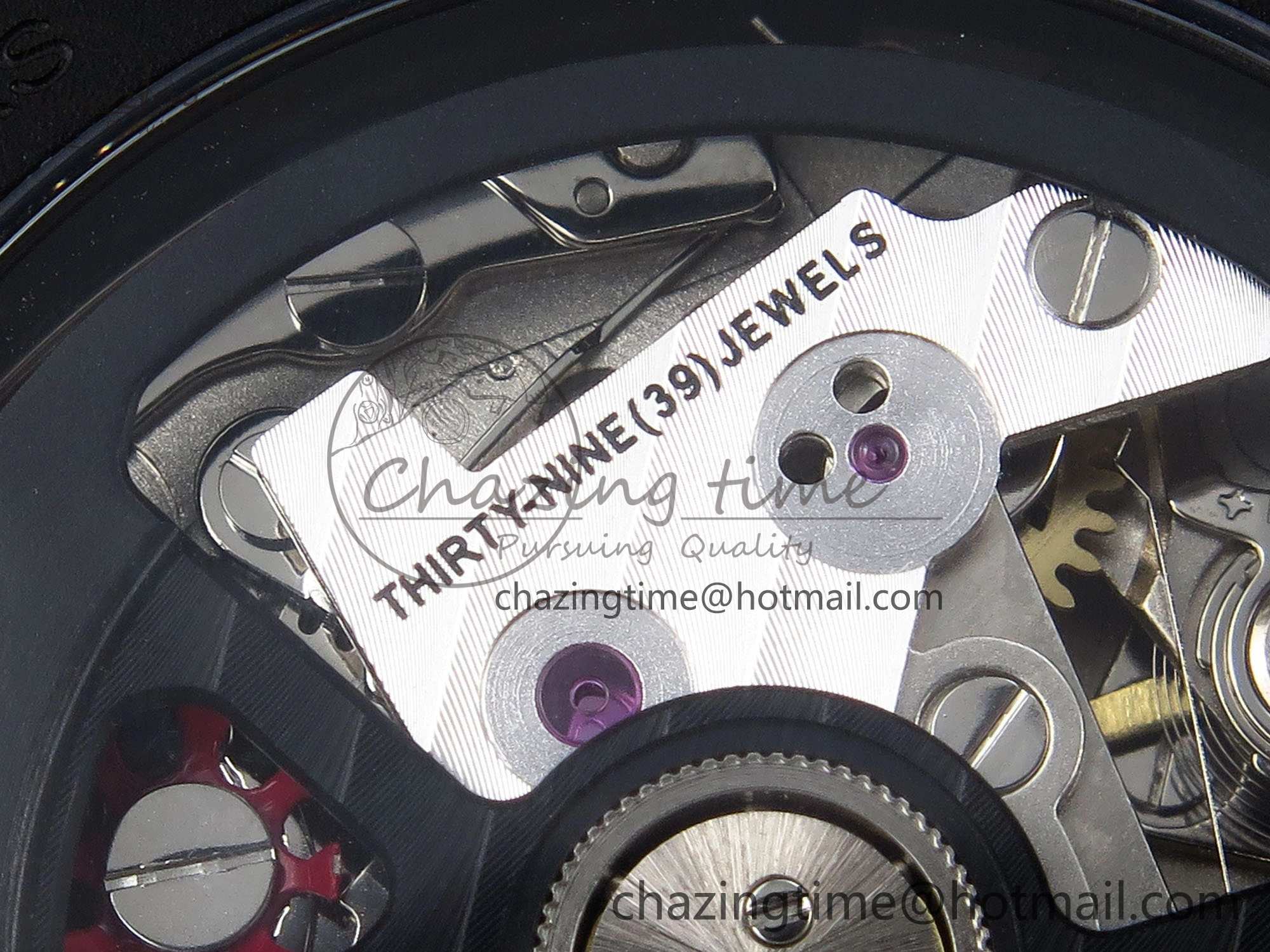 Calibre Heuer 01 Chrono 43mm Ceramic XF 1:1 Best Edition Skeleton Dial Red Hand on Ceramic Bracelet A1887