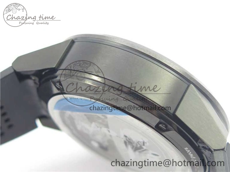 Calibre Heuer 01 Chrono 43mm PVD XF 1:1 Best Edition Gray Dial on Black Rubber Strap A1887