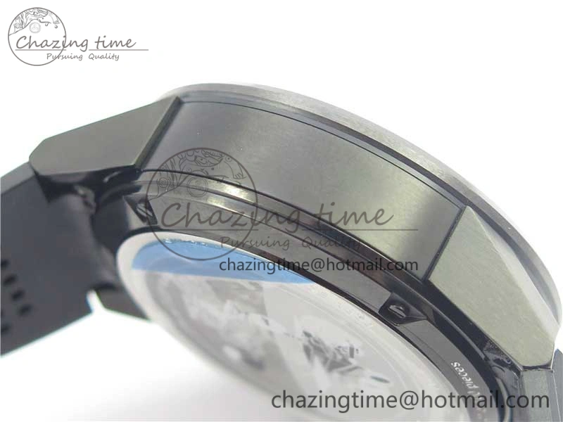 Calibre Heuer 01 Chrono 43mm PVD XF 1:1 Best Edition Gray Dial on Black Rubber Strap A1887