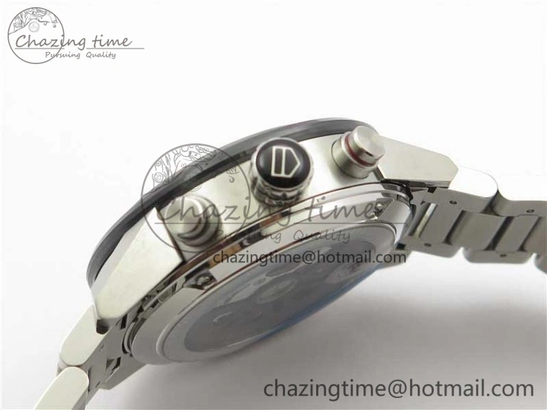 Calibre Heuer 01 Chrono 43mm SS XF 1:1 Best Edition Skeleton Dial Red Hand on SS Bracelet A1887