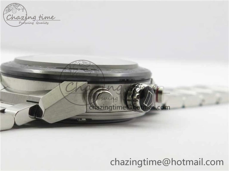 Calibre Heuer 01 Chrono 43mm SS XF 1:1 Best Edition Skeleton Dial Red Hand on SS Bracelet A1887