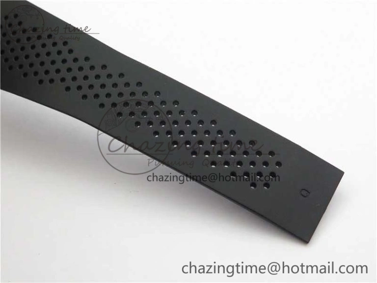 Calibre Heuer 01 Chrono SS XF 1:1 Best Edition Black Dial on Black Rubber Strap A1887