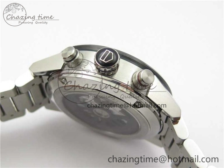 Calibre Heuer 01 Chrono SS XF 1:1 Best Edition Black Dial on SS Bracelet Strap A1887