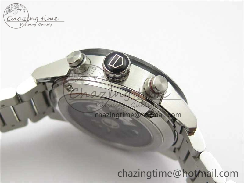 Calibre Heuer 01 Chrono SS XF 1:1 Best Edition Black Dial on SS Bracelet Strap A1887