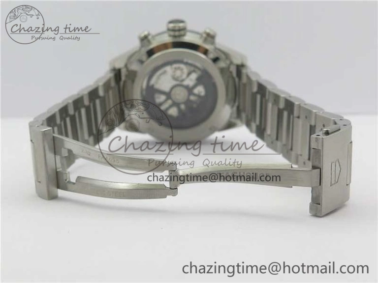 Calibre Heuer 01 Chrono SS XF 1:1 Best Edition Black Dial on SS Bracelet Strap A1887