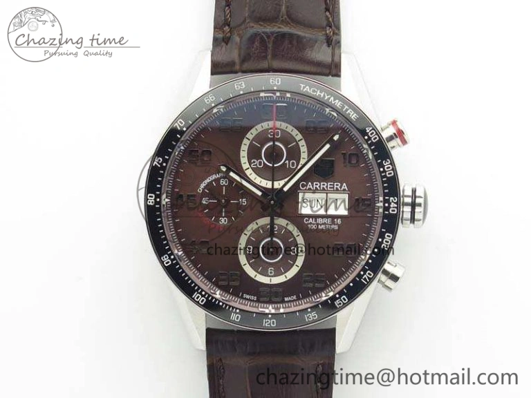 Calibre Heuer 01 Chrono SS PVD XF 1:1 Best Edition Skeleton Dial Blue Hand on Blue Rubber Strap A1887