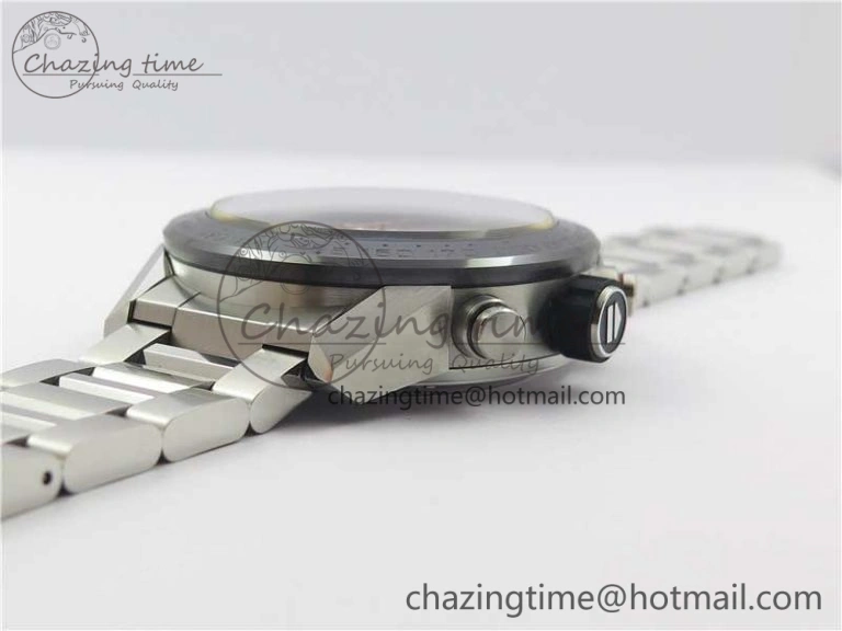 Calibre Heuer 01 Chrono SS PVD XF 1:1 Best Edition Skeleton Dial Red Hand on SS Bracelet A1887