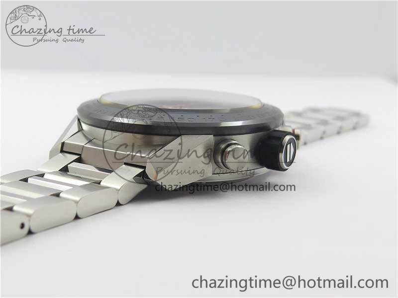 Calibre Heuer 01 Chrono SS PVD XF 1:1 Best Edition Skeleton Dial Red Hand on SS Bracelet A1887