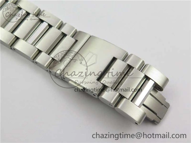 Calibre Heuer 01 Chrono SS PVD XF 1:1 Best Edition Skeleton Dial Red Hand on SS Bracelet A1887