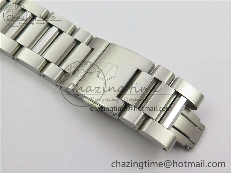 Calibre Heuer 01 Chrono SS PVD XF 1:1 Best Edition Skeleton Dial Red Hand on SS Bracelet A1887