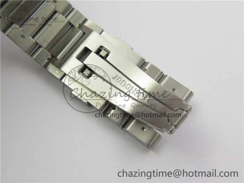 Calibre Heuer 01 Chrono SS PVD XF 1:1 Best Edition Skeleton Dial Red Hand on SS Bracelet A1887