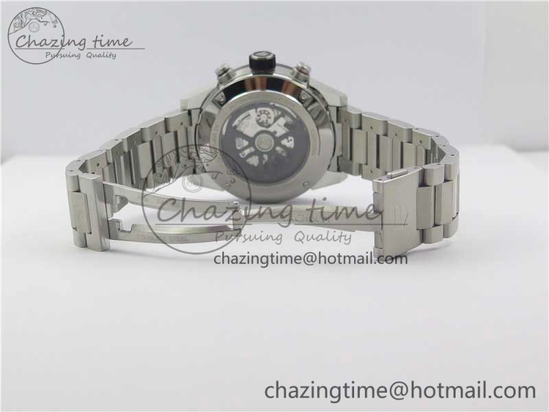 Calibre Heuer 01 Chrono SS PVD XF 1:1 Best Edition Skeleton Dial Red Hand on SS Bracelet A1887