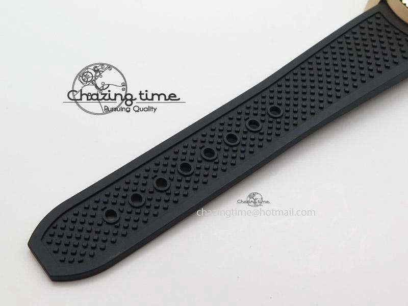 Calibre de Cartier Diver TF 1:1 Best Edition RG White Dial on Black Rubber Strap MIYOTA Movement