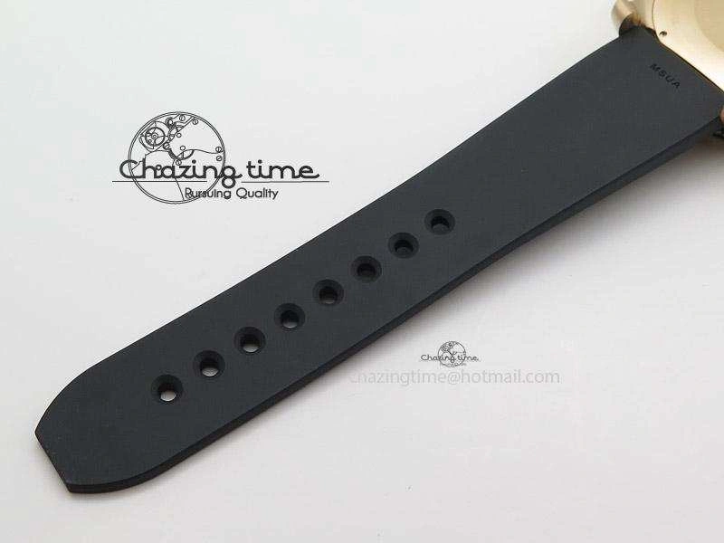 Calibre de Cartier Diver TF 1:1 Best Edition RG White Dial on Black Rubber Strap MIYOTA Movement