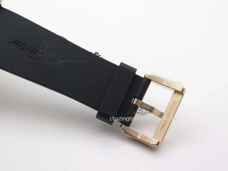 Calibre de Cartier Diver TF 1:1 Best Edition RG White Dial on Black Rubber Strap MIYOTA Movement