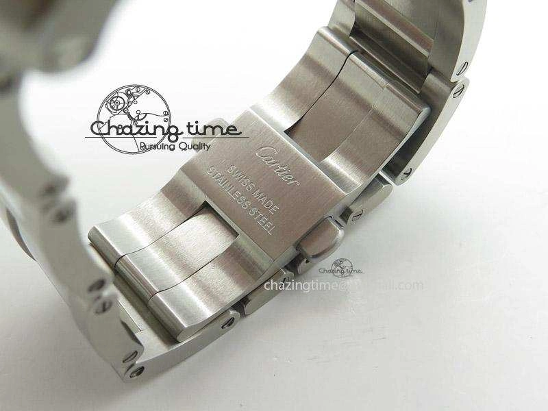 Calibre de Cartier Diver TF 1:1 Best Edition SS Black Dial on SS Bracelet MIYOTA Movement