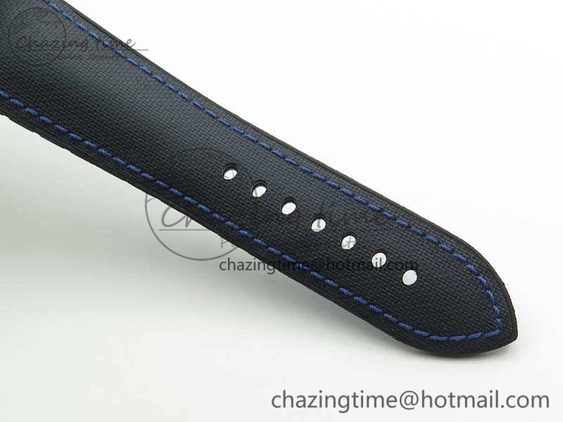 Calibre de Cartier Diver TF 1:1 Best Edition SS Blue Dial On Nylon Black Rubber Strap 23J Movement