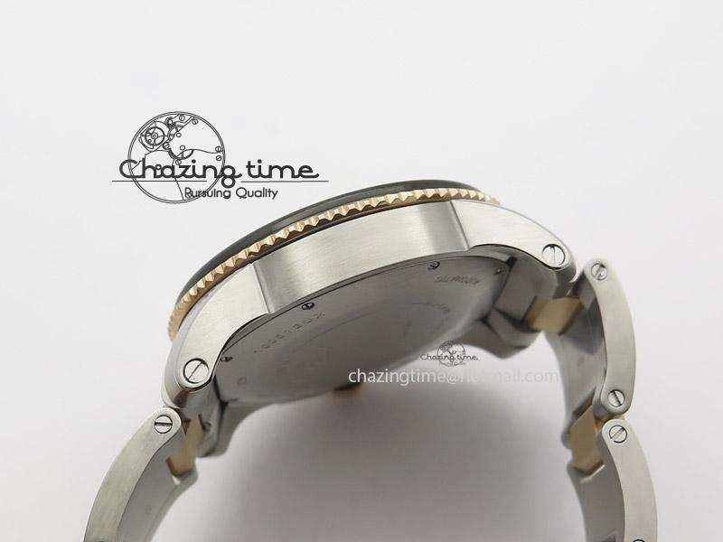 Calibre de Cartier Diver TF 1:1 Best Edition SS RG Black Dial On SS RG Bracelet MIYOTA Movement