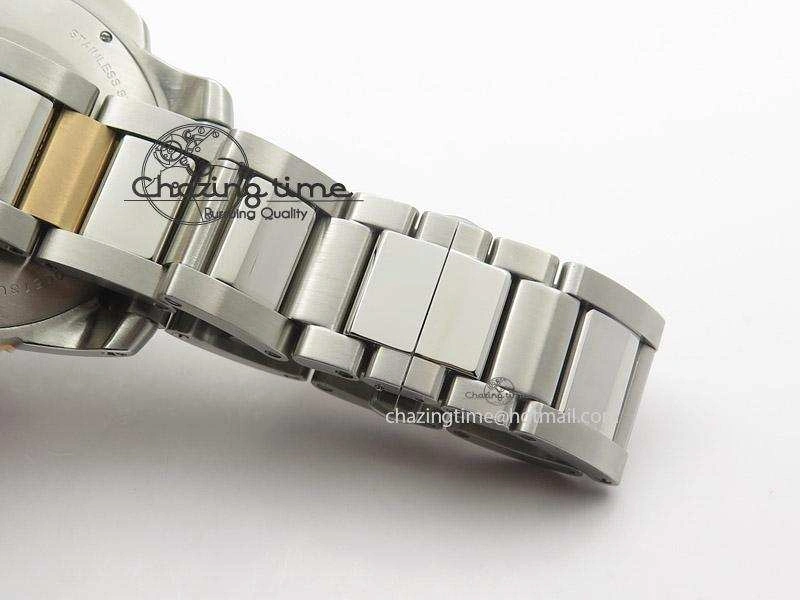 Calibre de Cartier Diver TF 1:1 Best Edition SS RG Black Dial On SS RG Bracelet MIYOTA Movement