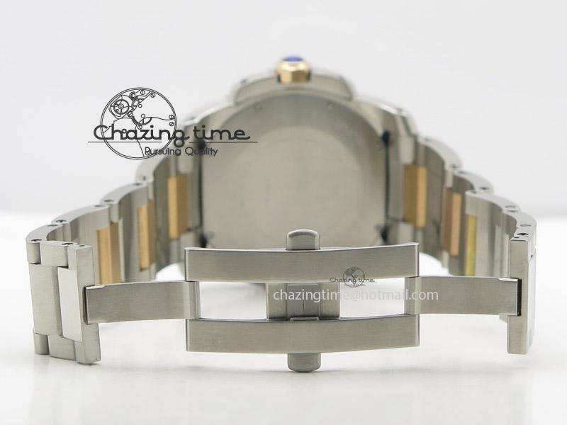 Calibre de Cartier Diver TF 1:1 Best Edition SS RG White Dial On SS RG Bracelet MIYOTA Movement