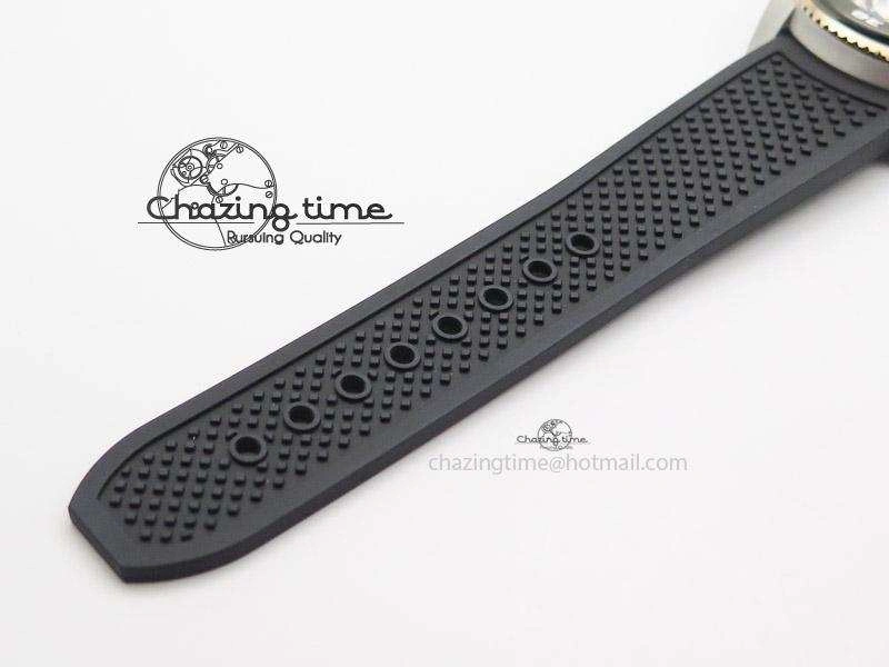 Calibre de Cartier Diver TF 1:1 Best Edition SS RG White Dial on Black Rubber Strap MIYOTA Movement