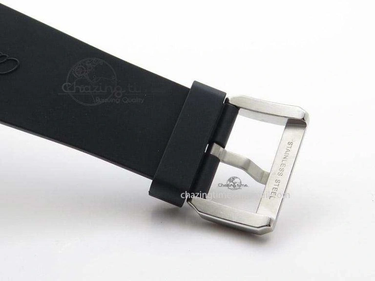 Calibre de Cartier Diver TF 1:1 Best Edition SS RG White Dial on Black Rubber Strap MIYOTA Movement