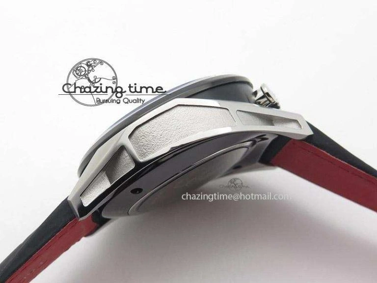Carrera 1887 Chrono V6F 1:1 Best Edition Gray Silver Dial On Black Leather Strap CAL1887