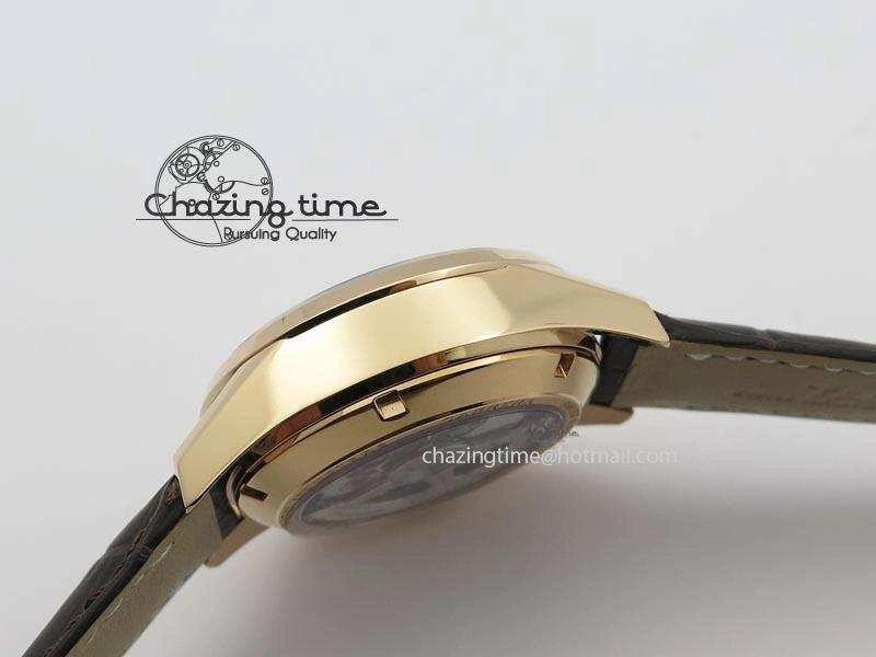 Carrera CAL1887 Chronograph 41mm RG V6F 1:1 Best Edition Gray Dial On Brown Leather Strap CAL1887