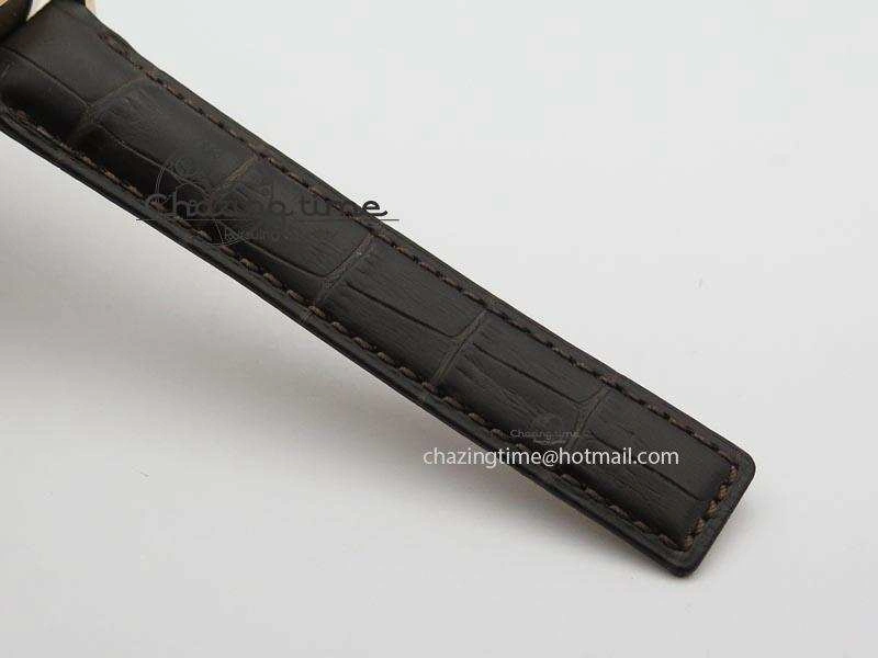 Carrera CAL1887 Chronograph 41mm RG V6F 1:1 Best Edition Gray Dial On Brown Leather Strap CAL1887