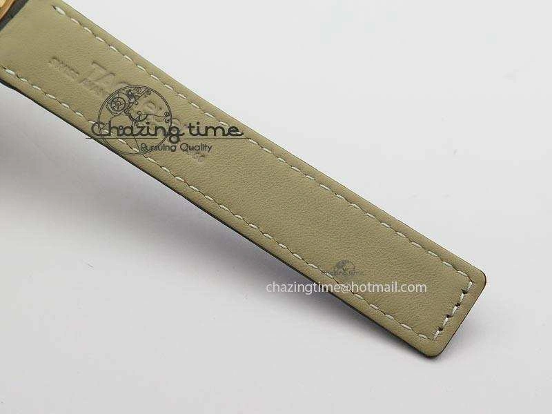 Carrera CAL1887 Chronograph 41mm RG V6F 1:1 Best Edition Gray Dial On Brown Leather Strap CAL1887