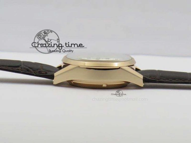 Carrera CAL1887 Chronograph 41mm RG V6F 1:1 Best Edition White Dial On Brown Leather Strap CAL1887