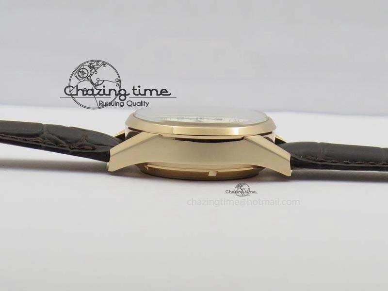 Carrera CAL1887 Chronograph 41mm RG V6F 1:1 Best Edition White Dial On Brown Leather Strap CAL1887
