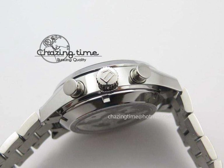 Carrera CAL1887 Chronograph 41mm SS V6F 1:1 Best Edition Blue Dial On SS Bracelet CAL1887