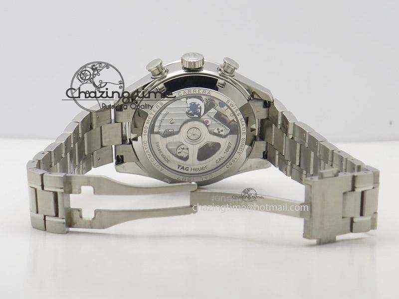 Carrera CAL1887 Chronograph 41mm SS V6F 1:1 Best Edition Blue Dial On SS Bracelet CAL1887