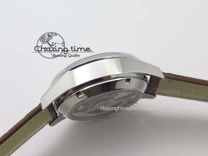 Carrera CAL1887 Chronograph 41mm SS V6F 1:1 Best Edition White Dial On Brown Leather Strap CAL1887