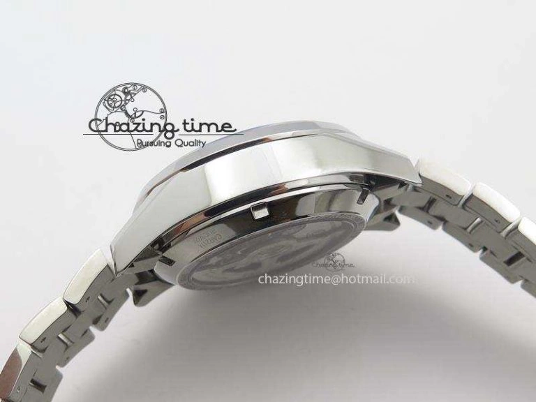 Carrera CAL1887 Chronograph SS V6F 1:1 Best Edition White Dial Blue Markers On SS Bracelet CAL1887