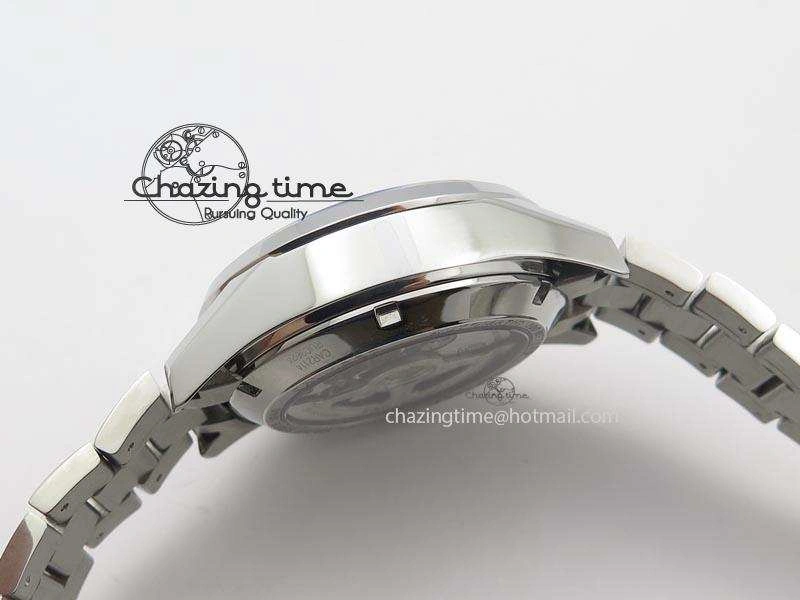 Carrera CAL1887 Chronograph SS V6F 1:1 Best Edition White Dial Blue Markers On SS Bracelet CAL1887