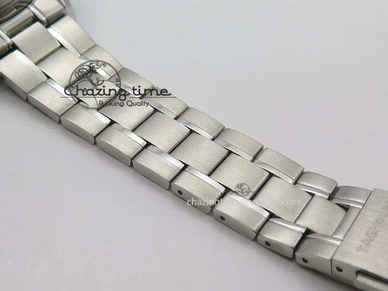 Carrera CAL1887 Chronograph SS V6F 1:1 Best Edition White Dial Blue Markers On SS Bracelet CAL1887
